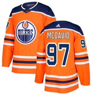 Herren Edmonton Oilers Eishockey Trikot Connor McDavid #97 Authentic Orange Heim